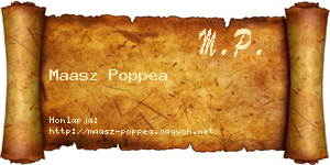 Maasz Poppea névjegykártya